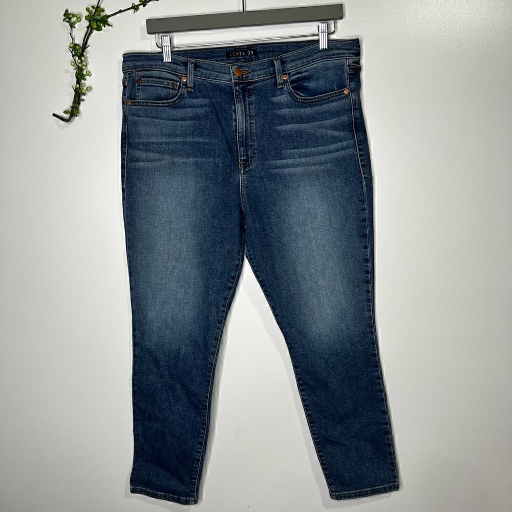 Level 99 High Rise Skinny Blue Jeans Nostalgic Blue